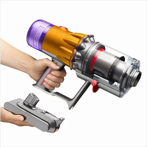 Беспроводной пылесос Dyson V12s Detect Slim Submarine, никель/жёлтый