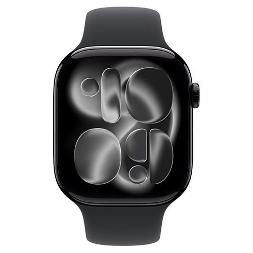 Apple Watch Series 11, 42 мм, корпус алюминий черный оникс, Sport Band черный