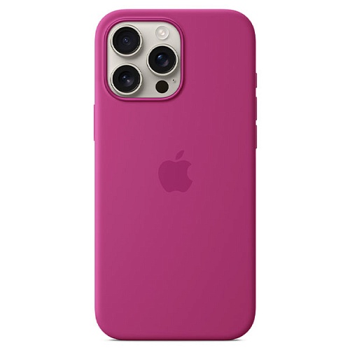 Чехол iPhone 16 Pro Max Silicone MagSafe, Fuchsia