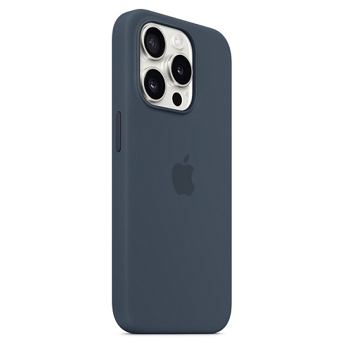 Чехол iPhone 15 Pro Max Silicone MagSafe Storm Blue