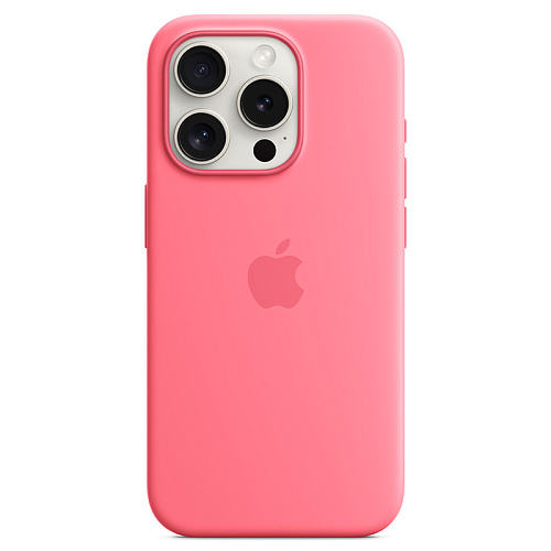 Чехол iPhone 15 Pro Apple Silicone Case MagSafe Pink