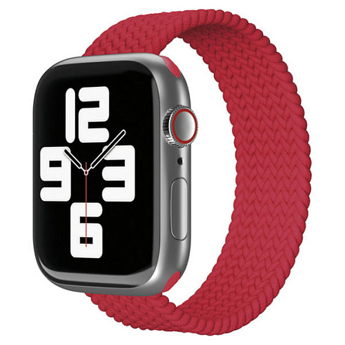 Ремешок нейлоновый плетёный “vlp” для Apple Watch 38/40/41, S/M, 2шт, красный