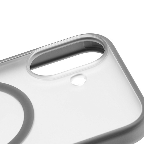 Чехол iPhone 17 uBear Cloud Mag Case, MagSafe, серый