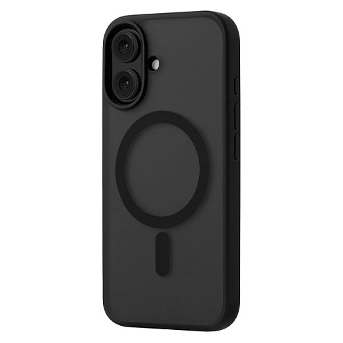 Чехол uBear Cloud Mag Case iPhone 16, силк-тач, черный