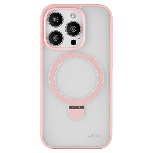 Чехол iPhone 15 Pro uBear Clip Mag Case MagSafe, розовый