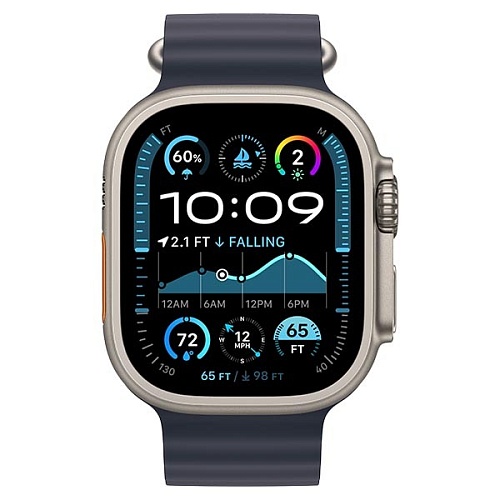 Apple Watch Ultra 2 2024, 49 мм, корпус из титана, Ocean Band, темно-синий