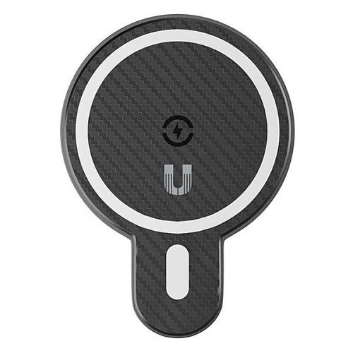 Автомобильный держатель Uzay MA-20 с MagSafe и беспроводной зарядкой, на вент. решетку, черный