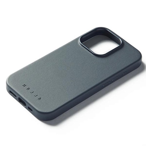 Чехол Mujjo Full Leather Wallet Case for iPhone 16 Pro, синий