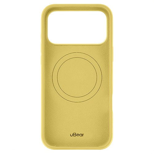 Чехол iPhone 17 Pro Max uBear Touch Mag Case, MagSafe, желтый