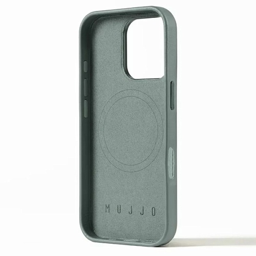 Чехол Mujjo Full Leather Case for iPhone 16 Pro, Green Smoke