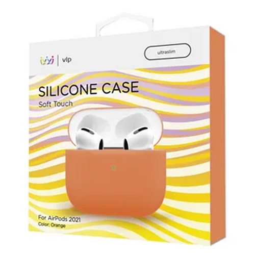 Чехол AirPods 3 "vlp" Soft Touch тонкий, оранжевый