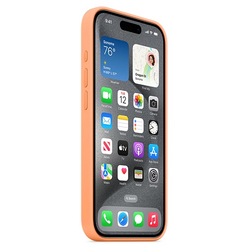 Чехол iPhone 15 Pro Max Silicone MagSafe Orange Sorbet