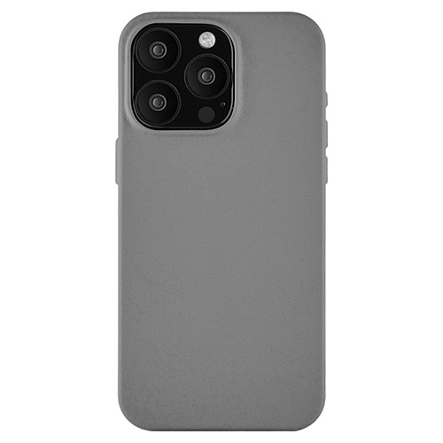 Чехол iPhone 15 Pro Max uBear Capital Laether Case MagSafe, серый
