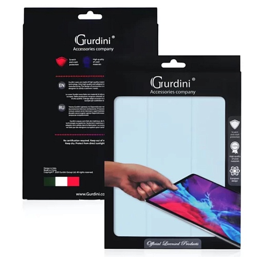 Чехол iPad Pro 12.9" (2020-2021) Gurdini Milano Series Cloud Blue