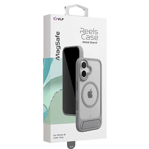 Чехол защитный "vlp" Reels Case с MagSafe для iPhone 16, серый