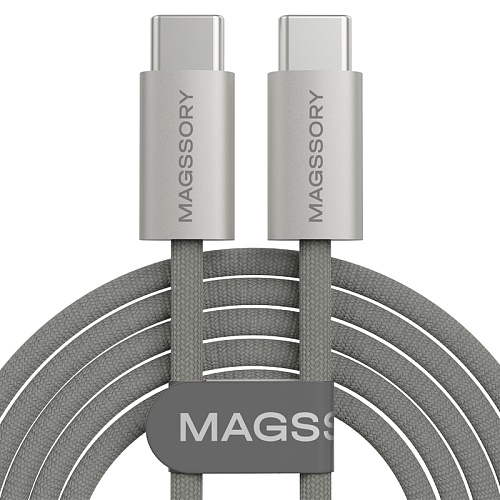Кабель Magssory Line C 60W 2.4m USB-C Cable, титановый