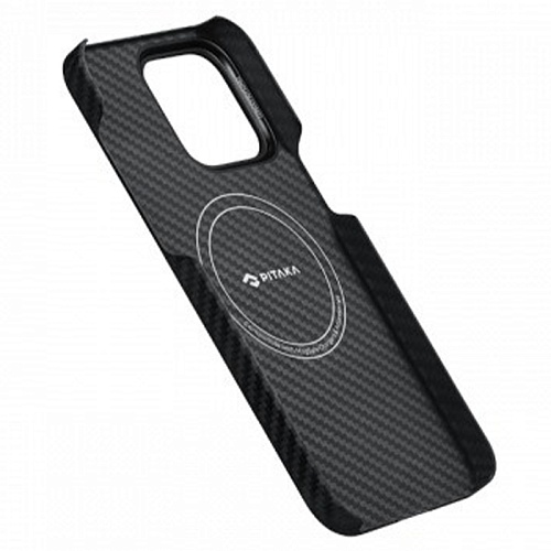 Чехол iPhone 15 Pro Pitaka MagEZ Case 4 кевлар, черно-серый