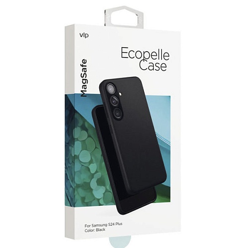 Чехол Samsung S24 Plus "vlp" Ecopelle Case MagSafe, черный