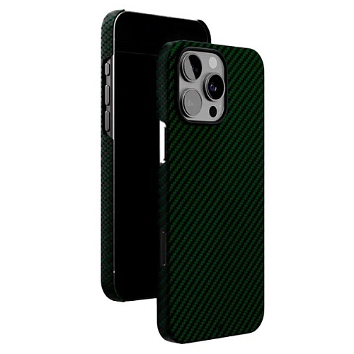 Чехол защитный "vlp" Kevlar Case с MagSafe для iPhone 16 Pro Max, зеленый