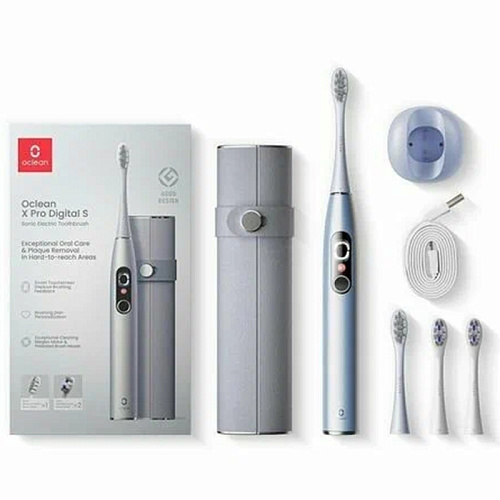 Электрическая зубная щетка Oclean X Pro Digital Set, серебристая
