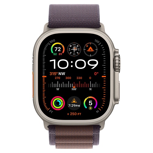 Apple Watch Ultra 2, 49 мм, корпус из титана, Alpine Loop, индиго, S