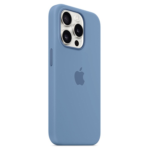 Чехол iPhone 15 Pro Max Silicone MagSafe Winter Blue