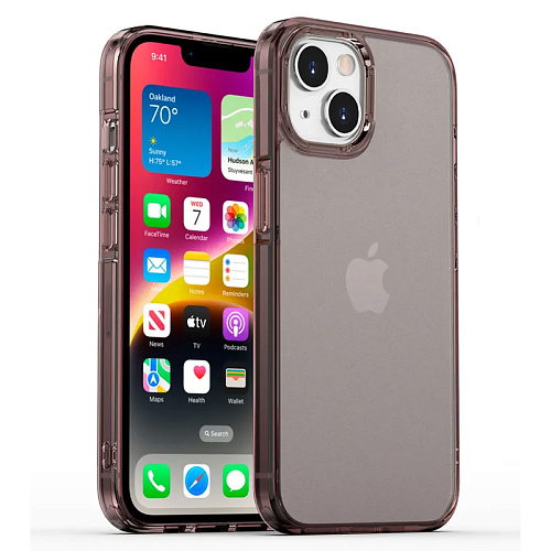 Чехол iPhone 15 Plus Gurdini Alba Protective Smoke