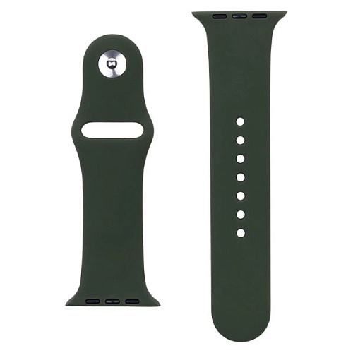 Ремешок силиконовый «vlp» Silicone Band для Apple Watch 42/44 мм, темно-зеленый