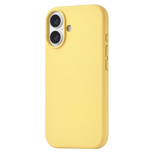 Чехол iPhone 17 uBear Touch Mag Case, MagSafe, светло-желтый