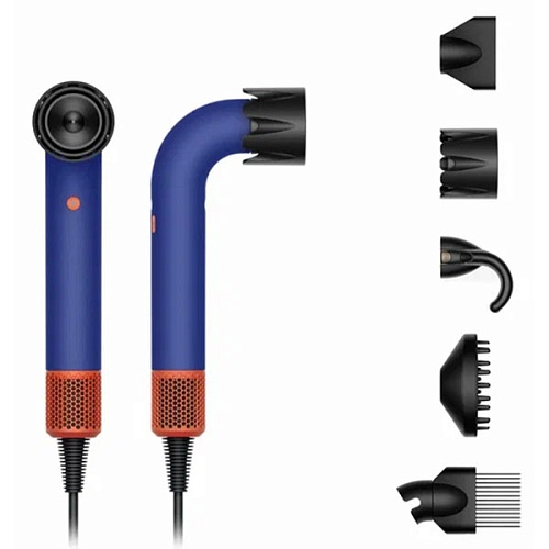 Фен Dyson Supersonic r HD18 Professional, синий/оранжевый топаз