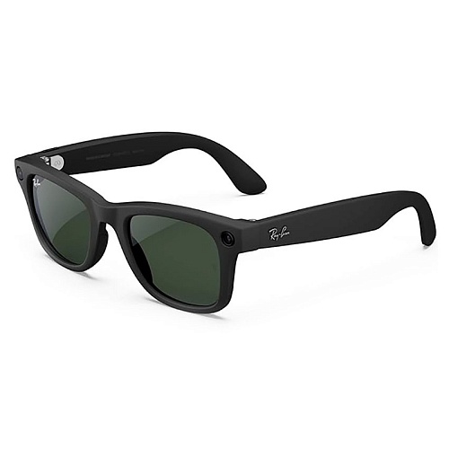 Умные очки с камерой Ray-Ban Meta Wayfarer,  матовая черная оправа/прозрачно-зеленые линзы