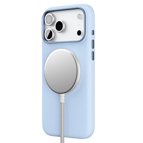 Чехол iPhone 17 Pro VLP Aster Pro Case с MagSafe, голубой