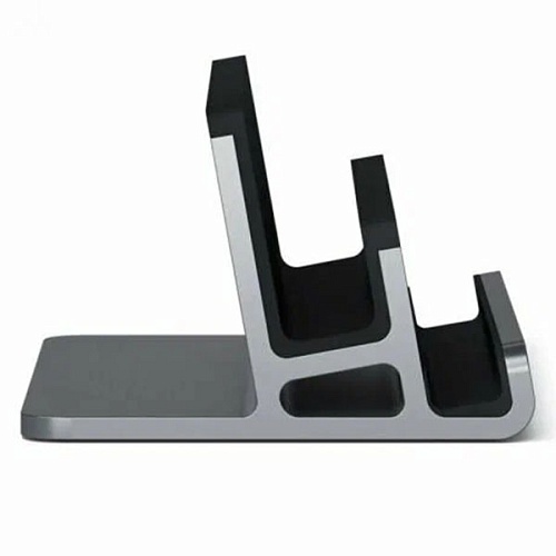 Настольная двойная подставка Satechi Dual Vertical Laptop Stand, Серый космос