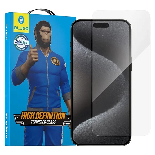 Защитное Стекло iPhone 15 BlueO Clear HD, глянец