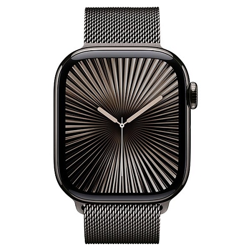 Apple Watch Series 10, 42 мм, корпус из титана сланцевого цвета, миланский сетчатый браслет сланцевого цвета