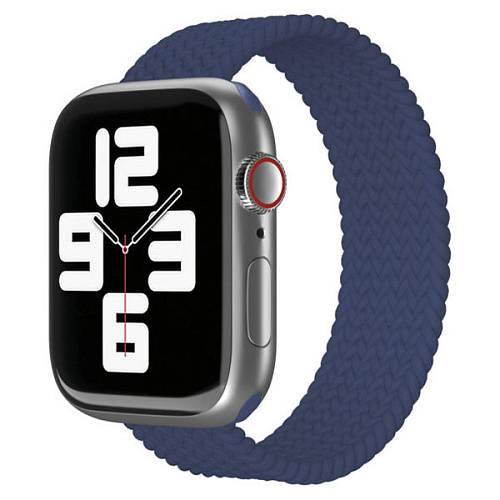 Ремешок нейлоновый плетёный “vlp” для Apple Watch 38/40/41, S/M, 2шт, тёмно-синий