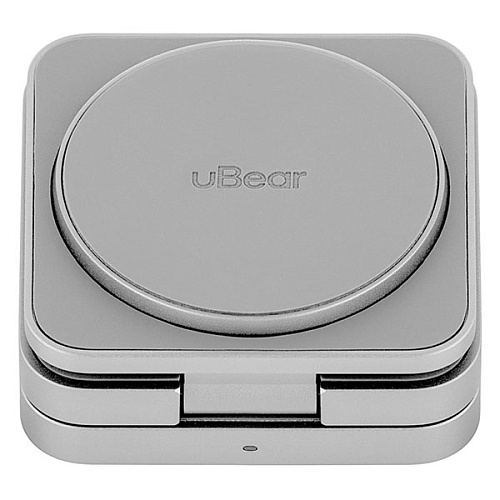Беспроводная зарядная станция uBear Balance Magnetic wireless charger (3в1), серебристый