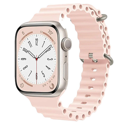 Ремешок Gurdini Ocean Band для Apple Watch 42/44/45/49мм, Розовый персик