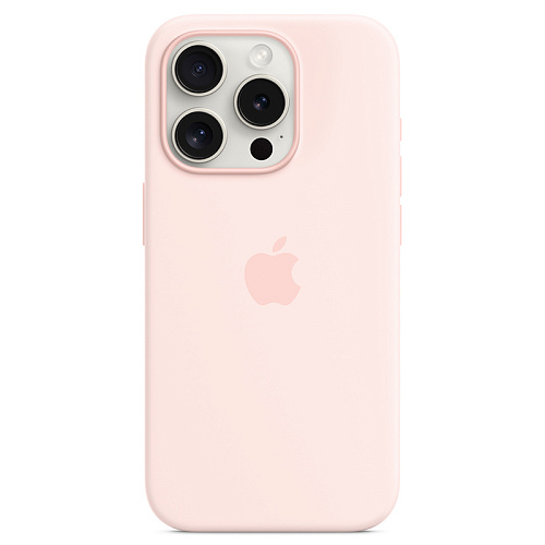 Чехол iPhone 15 Pro Apple Silicone Case MagSafe Light Pink