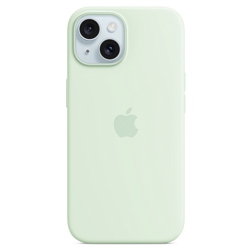 Чехол iPhone 15 Apple Silicone Case MagSafe Soft Mint