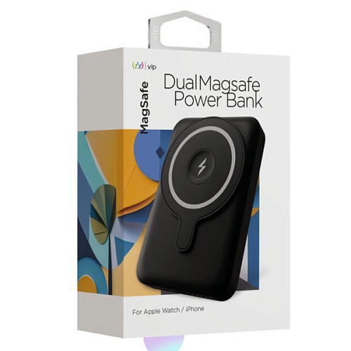 Аккумулятор внешний «vlp» Dual Magsafe PowerBank 10000 mAh, 3A, USB-C, черный