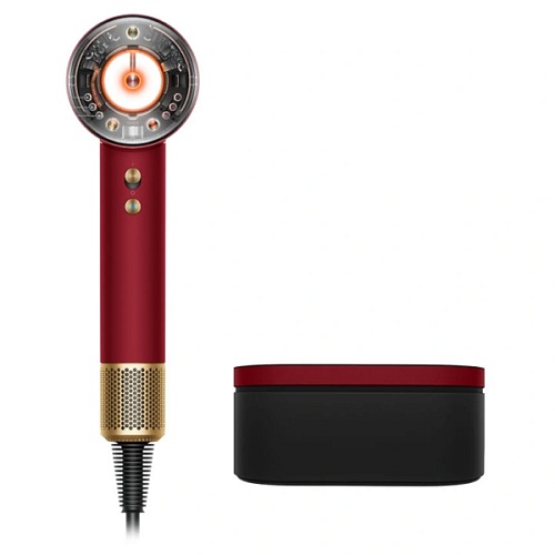 Фен Dyson Supersonic HD16, красный/золотой (футляр)