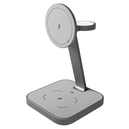 Беспроводное зарядное устройство "vlp" Unity Power 3 in 1 для Apple, серый космос