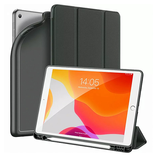 Чехол iPad 10.2" Dux Ducis Osom Series (pen slot), темно-зеленый