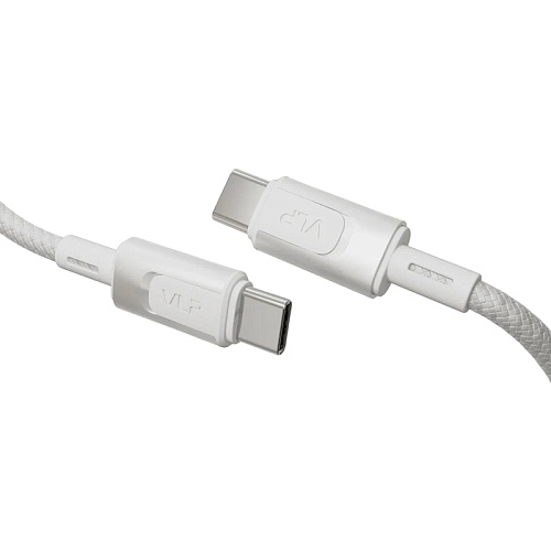 Кабель "vlp" Force Line 100W USB-C + USB-C 2 м, белый