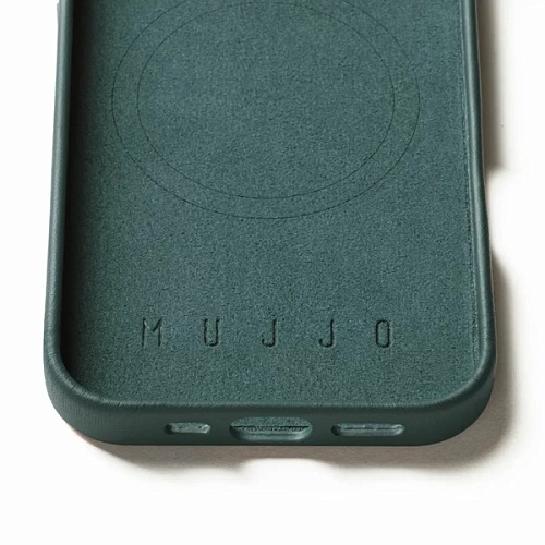 Чехол Mujjo Full Leather Case for iPhone 16 Pro Max Livid Green