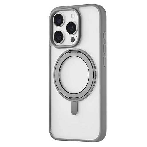 Чехол uBear Сlip 360 Mag Case iPhone 16 Pro Max, силк-тач, серый