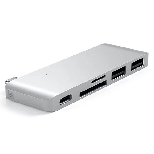 Хаб Satechi Type-C USB 3.0 Passthrough Hub, серебристый