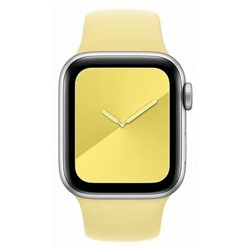 Спортивный ремешок Apple Watch 42/44mm, силиконовый, Lemon Cream