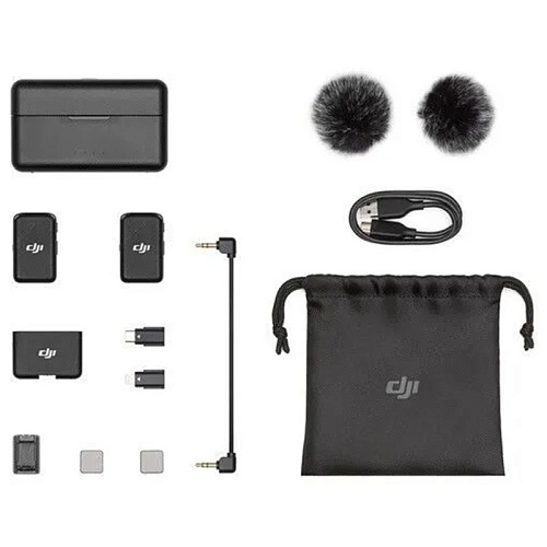 Беспроводной микрофон DJI Mic (2TX+1RX+ Charging Case), черный